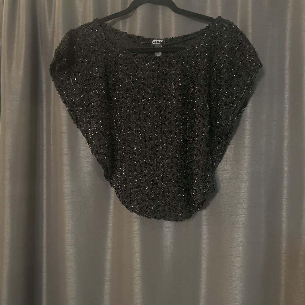 Voice Black Evening Crop Top